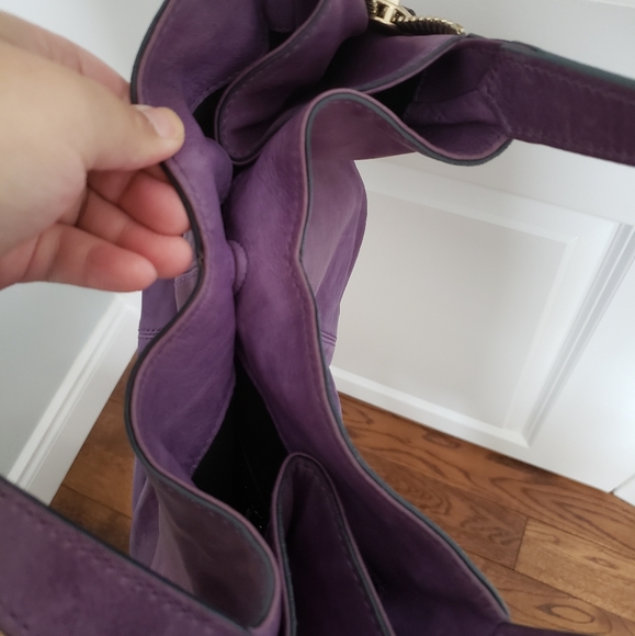 GIVENCHY Purple Tinhan Lamb Leather Shoulder Purse - Picture 7 of 14